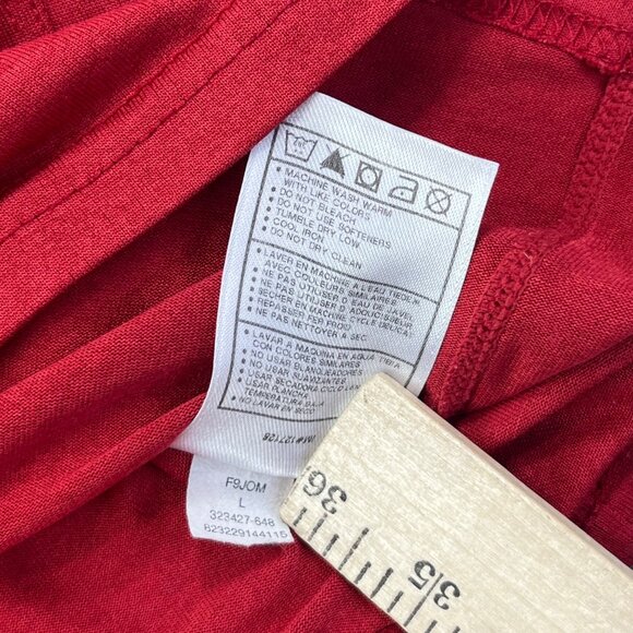 Nike Fit Dry Mens Large Red Athletic Shirt Performance Short Sleeve Training Top - Picture 9 of 10